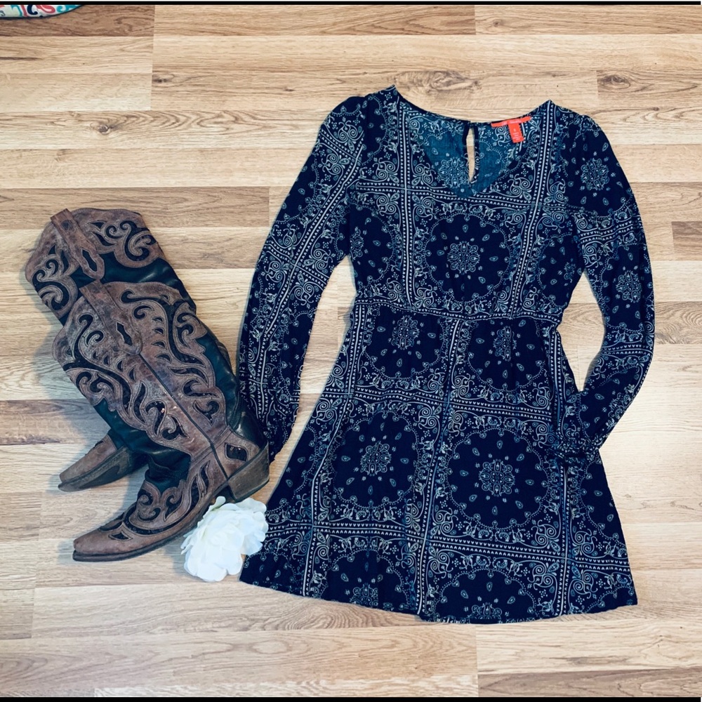 Chelsea & Violet Navy western dress